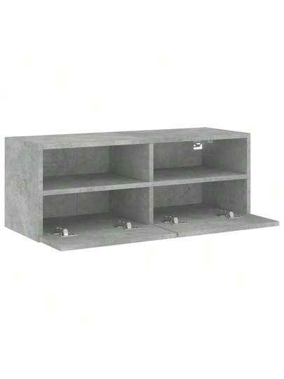 VidaXL TV Wand Unit 80x30x30 Cm, Finished Wood, Concrete Grijs view 7