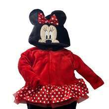 Mameluco con gorro bordado sin pie Disney - Rosa Roja - Ver 3