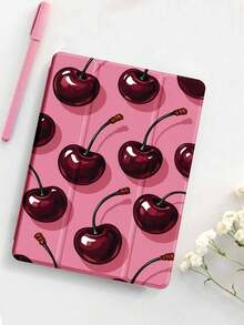 Funda protectora con patrón de cereza vintage, compatible con iPad 10.2 pulgadas 2021/2020 iPad 9th/8th Generation, compatible con Samsung Galaxy Tab A8 10.5 pulgadas 2022, funda protectora para tableta con soporte para lápiz, admite función de suspensión/activación automática