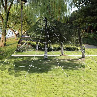 1pc Halloween Spider Web Decoration, Large Spider Web Prop For Party And Outdoor Decor