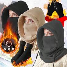 3PCS Winter Balaclava & Thermal Socks & Gloves Set - Men & Women - Perfect For Skiing, Hiking, Cycling - Cold Weather Gear Christmas Gift Combo (Hat+Gloves+Socks) - Multicolor - View 12