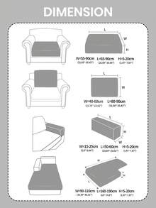 1件装弹力沙发套，提花沙发垫套，现代风格防滑沙发套，弹性防滑，纯色，深灰色，防尘防刮装饰保护套，宠物友好面料，适用于L型、1/2/3/4座沙发，四季皆宜，适用于客厅/卧室/办公室，可机洗，白色、灰色、绿色，秋季装饰，房间装饰，学习用品，情人节礼物 - 深灰色 - 查看 3