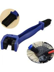 Limpiador de cadena de bicicleta, cepillo de limpieza multiusos para bicicletas, cepillo de limpieza para bicicletas adecuado para la cadena y la biela de la bicicleta. - Azul - Ver 1