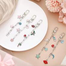 Bộ móc khóa kim loại sáng tạo tự làm | 78/156 chiếc Phụ kiện bao gồm mặt dây chuyền bằng hợp kim kẽm + Móc khóa xoay + Dây nối dài + Vòng nhảy | Bộ dụng cụ kìm trang sức | Vật liệu thủ công trang trí tiệc tùng | Bộ dụng cụ làm trang sức cá nhân hóa - bộ móc khóa - Xem 3