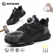 Męskie buty robocze z metalowym noskiem, odporne na uderzenia, przebicia, oddychające, antypoślizgowe, trwałe, lekkie i wygodne