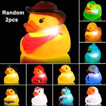 Glowing Hoopless Duck Bath Toy Set, Shiny Colorful Floating Bathtub Toys, Excellent Gift For Bathroom Water Play And Pool Party - Multicolor - View 11