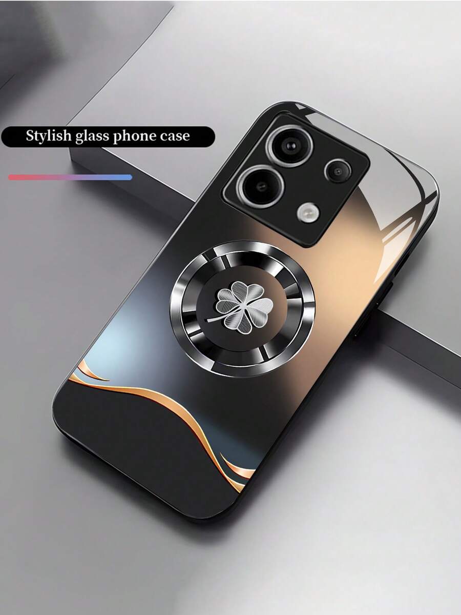 时尚奢华木纹龙头图腾彩绘玻璃手机壳，支持多种型号，兼容 Redmi/Vivo/Realme/OPPO/Honor//，适合 Note 13 Pro 4G/5G、Note 14、Redmi 14C/14T Pro、Honor X8B/X7A、Reno12 F/Reno10、Vivo V25/V23e/V29/Y78 系列、Pixel 9 Pro XL、Pixel 7A、Moto G54 手机配件保护套