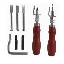 1set 7 In 1 Multifunctional Leather Grooving Tool Adjustable Pro Stitching Groover Creasing Edge Beveler Leathercraft Sets For Handmade Tools