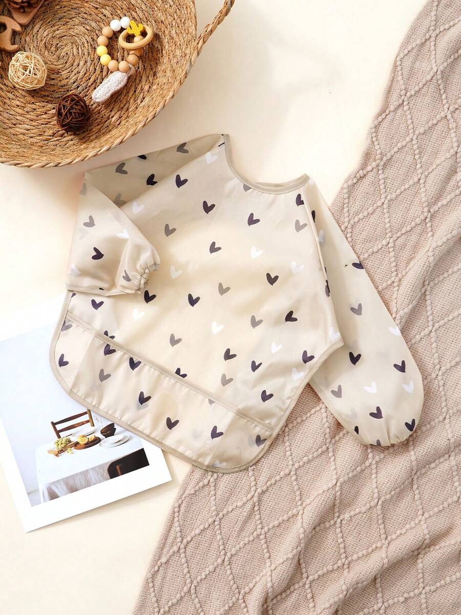 1 Stück wasserdichter Lätzchen, Fütter-Lätzchen Schürze für Säuglinge und Kleinkinder, große Tasche Essens-Kittel 6-36 Monate, Polyester Überzieher Schürze zum Füttern, Malen