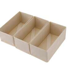 3pcs Foldable Clothing Storage, Canvas Drawer Organizer - Foldable Socks, Underwear And Other Storage Boxes - Perfect For Closets, Bedrooms, Dormitories, Wardrobes, Etc