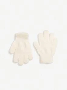 1 Pair Kids' Solid Color Knitted Gloves, Soft & Comfortable Five-Finger Gloves, Multiple Colors Available, Suitable For Boys And Girls Daily Wear To Keep Warm In Autumn/Winter - Multicolor - View 13