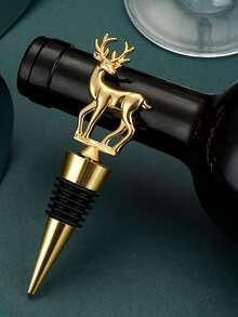 1 Silicone Wine Stopper, Wine Bottle Cap, Silicone Bottle Cap, Reusable Silicone Wine Stopper, Wine Bottle Stopper, Zinc Alloy Snowflake, Christmas Tree, Red Wine Stopper,Seal, Can Maintain The Flavor Of Wine, Champagne, Sparkling Drinks, And Beer During Storage Creative Christmas Gift, Party Gift, Party Dinner Decoration Merry Christmas - Multicolor - View 10