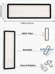 适用于石头扫地机器人S5 S50 S51 S55 S6 S60 S6 Pure S6 Maxv S5 Max吸尘器配件HEPA滤网拖把布侧刷主刷边刷配件替换件