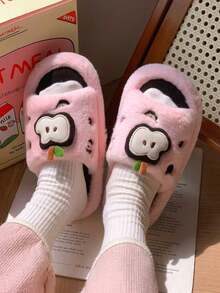 1 par de pantuflas de casa con suela gruesa de EVA y forro térmico, cálidas para otoño/invierno, adecuadas para adolescentes