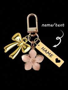 1pc Customized Metal Sakura Flower Keychain, Lightweight And Graceful Sakura Design With Tag Accessory, Suitable For Bag, Car Keys, Couple & Holiday Gifts,Delicate Romance,Warm Ambience, Autumn Home Refresh, Home Harmony,Chic Design - Multicolor - View 18