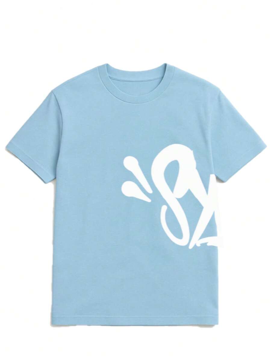 Syn Basic StreetWear UrbanCulture T-Shirt - 藍色 - 查看 1