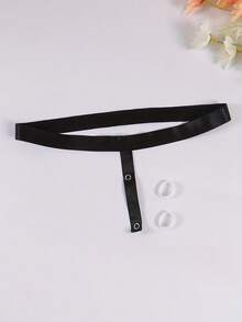 Men's Black Minimalist Solid Color Jockstrap Underwear Accessory