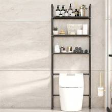 Bathroom Storage Rack Space-Saving Stand Holder MultiFunctional Floor Type Toilet Storage Racks Multilayer Washing Shelf - màu đen - Xem 10