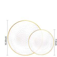 1 Stück/10 Stücke/25 Stücke 19 cm/26 cm Französisch geprägter Teller, eleganter Dessertteller für den Nachmittagstee, hochwertiges Tafelgeschirr für den Heimgebrauch, wiederverwendbar und waschbar