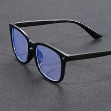 1 Piece Of Men's Geometric Frame Glasses, Featuring A Modern Minimalist Design With Elegant Aesthetics And Transparent Lenses, Perfect For Back-To-School And Everyday Accessories. - 黑框白平 - 查看 3