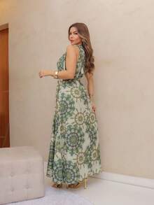 vestido longo floral estampa maxi