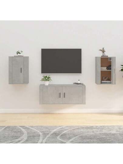 VidaXL TV Wand Units Pcs 40x34.5x60 Cm Concrete Grijs