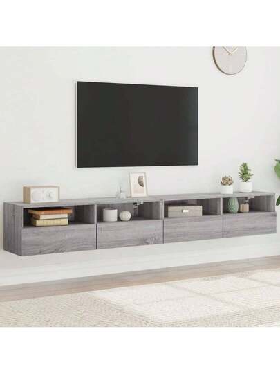VidaXL TV Wand Units Pcs 100x30x30 Cm Wood Grijs Sonoma