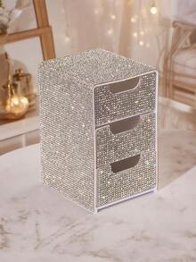 三层抽屉收纳盒，高品质桌面整理盒，适用于珠宝、化妆品、美甲工具收纳，亦可用于房间装饰、包袋、化妆包、梳妆台、旅行、化妆包、旅行必备品、收纳整理、储物、旅行必备品、化妆品收纳盒、化妆包、化妆品整理盒、收纳盒、洗漱包、桌面收纳盒、化妆品包、化妆袋、化妆品整理盒、梳妆台配件、化妆袋、化妆包、珠宝盒、化妆刷架、化妆刷架、香水收纳盒、化妆包、女士礼物、圣诞礼物、女士礼物创意、房间装饰 - 彩色 - 查看 11