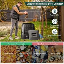 380L Garden Composter Container with Front Access Ideal for Garden and Kitchen Waste