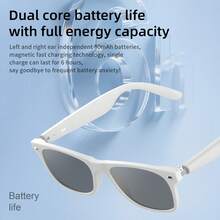 Unisex New Smart Glasses, Fashionable Multi-Function, Can Answer Calls, Control Photography, Play Music - Multicolor - View 6