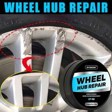 Ryekew Pasta de restauración para arañazos en llantas de coche Ryekew 50G, pasta de pintura para reparación de arañazos en llantas - Llantas de aleación de aluminio negro y blanco plateado