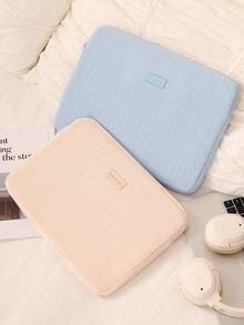 Cute Macaron Color Corduroy Laptop Bag For Girls, Soft Padded Notebook Sleeve Case, 13/14 Inches 15/15.6 Inches Portable Computer Pouch Laptop Case Laptop Bag For Ladies Suitable For School, Office, And Commuting Back To School Stuff Bag Autumn University Essentials Laptop Bag For Women Mac Book Case Laptop Sleeve