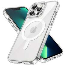 Magnetic Case For 13 Pro 6.*-Inch Compatible With MagSafe Wireless Charging, Shockproof Phone Bumper Cover, Anti-Scratch Clear Back (Clear) - Eco Clear - Xem 1