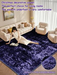 1 pieza Alfombra nueva de tela de terciopelo para sala de estar/dormitorio, de color burdeos brillante y esponjosa, de estilo nórdico de moda lujoso y suave, decorativa para interiores, con sensación cómoda para los pies, que crea una atmósfera acogedora en el hogar, adecuada para la decoración de Halloween y fiestas, fácil de cuidar, aplicable para todas las estaciones - Burdeos - Ver 5