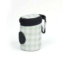 Supet 1pc Outdoor Dog Walking Poop Bag Holder, Fashionable Plaid Pet Waste Bag, Durable Polyester Material Dispenser Bag, Pet Excrement Bag, Ideal Outdoor Tool For Pet Owners