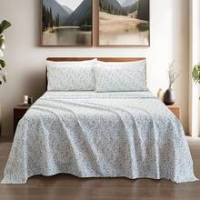Black Sheets, Deep Pocket, 1800 Thread Count, Soft Breathable, Cute Printed Boho Farmhouse Bed Sheets, Up To 18 Inch - Green - View 3