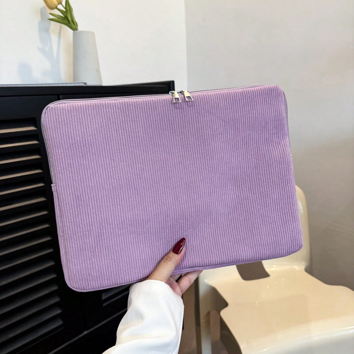 1pc Student Laptop Sleeve Bag, 11"/13"/15" Laptop Bag, Solid Purple Color Casual Unisex Tablet Protective Case, Suitable For Macbook, HP, ASUS, Fits Girls, Teens, Boys, College Students, 9-15" Tablets Including IPad Air 4/5, IPad Pro Autumn University Essentials Laptop Bag For Women Mac Book Case Back To School Laptop Case Laptop Cover For Travel Waterproof Portable For Men Laptop Bags