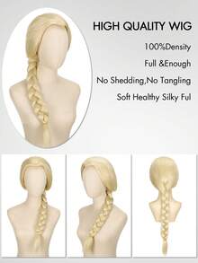 1pc Cosplay Wig With Single Braiding Hair Cartoon Style Costume Prop For Role-Playing,Halloween, Dress-Up Parties,Birthday Celebrations,Gift For Daughters,Suitable For Performances,Festive Gatherings,Halloween Events
