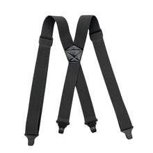 3.8cm Men's Suspender Clips Plain Elastic Suspenders Business Dress Pants Shirt Butterfly Clips Shoulder Straps Suspender Gift For Boyfriend - Màu xanh nước biển - Xem 8