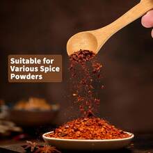 5.2 Inch Bamboo Spoons, Small Wooden Spoons For Condiments, Spices, Sugar, Salt, Jam, Coffee, Hrbs And Honey, Tiny Wood Teaspoons For Serving Kitchen (5 PCS)