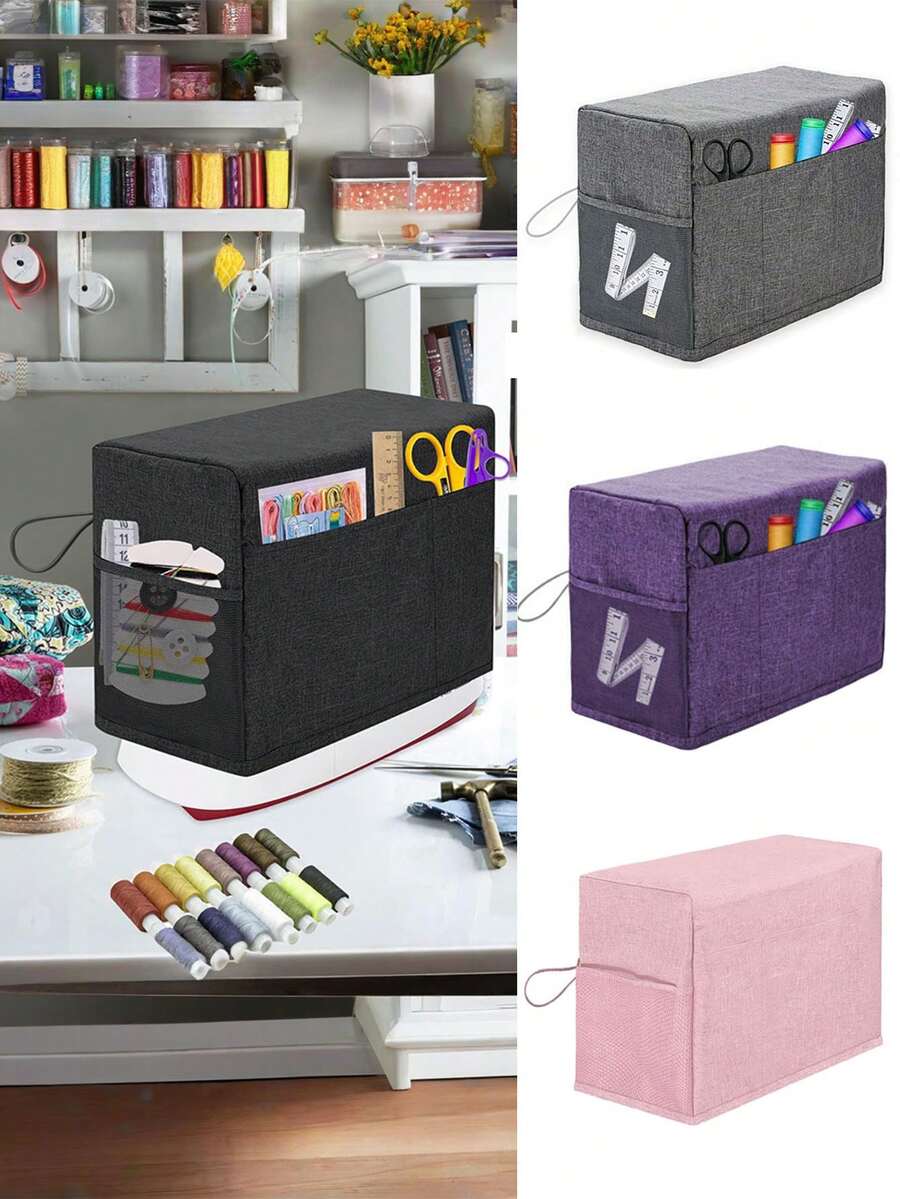 Universal Sewing Machine Cover With Storage Pocket & Side Handles Protective Dust Cover For Most Standard Sewing Machines