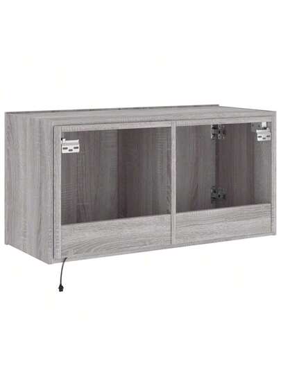 VidaXL TV Wand Unit LED Lighting 80x35x41 Cm Grijs Sonoma view 11