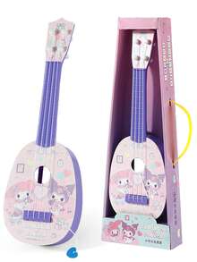 Sanrio 1Pc Kuromi 古典尤克里里吉他乐器初学者，互动亲子 Sanrio 音乐玩具。创意玩具逼真 4 弦吉他尤克里里。