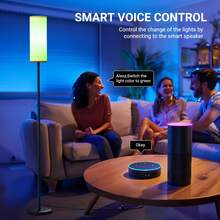 Floor Lamps For Living Room, RGB Smart LED Floor Lamp With 9W A19 Smart Bulb, 2700-6500K+RGB Color Change, Music Synchronization, Foot Switch +APP Control, Suitable For Room Decoration, Bedroom, Living Room, Moving Gift.