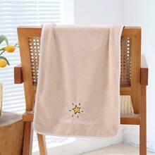 Asciugamano in pile di corallo con bordo, asciugamano a stella, assorbente, resistente alla luce, non perde peli, asciugamano spesso per uomo e donna, asciugamano assorbente per il lavaggio del viso, asciugamano per il viso morbido