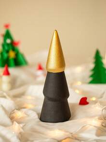 1 pieza Decoración cerámica con forma de árbol de Navidad, acabado mate, diseño minimalista, adecuado para regalos, hogar, vacaciones, escritorio, decoración de fiesta, decoración del hogar, decoraciones navideñas, decoración de habitación, invierno