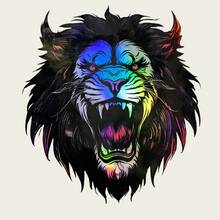 AD 1 件黑白动物系列凶猛狮子、狼、豹、大猩猩 3D 立体效果防刮汽车贴纸、摩托车装饰贴 - 均碼 - 查看 2