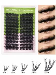 216/192PCS D Curl Individual Lash Clusters Fluffy 40+60+80D+100D Cat Eye Left Right For Paired Single Cluster DIY Cluster Lashes Extra Thick&Natural Look&Dense&Long Lasting&Waterproof Reusable False Eyelash Extension Kit For Beginner Use At Home&Daily Life&Party&Travel&Music Festival Lash Clusters, Eyelash Clusters, Individual Eyelashes, Lashes, Fake Lashes - D - 查看 4