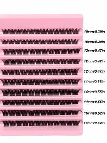 Sibeuna 120pcs D-Curl Criss-Cross Thick & Dense Lashes, Create Dramatic Makeup Effect, Fluffy & Soft Lash Clusters - D - View 3
