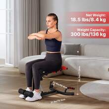 MERACH Deep Squat Machine, Adjustable Glutes Trainer Machine, Core Leg Push Up Workout Machine For Home Gym - Đen và đỏ - Xem 2